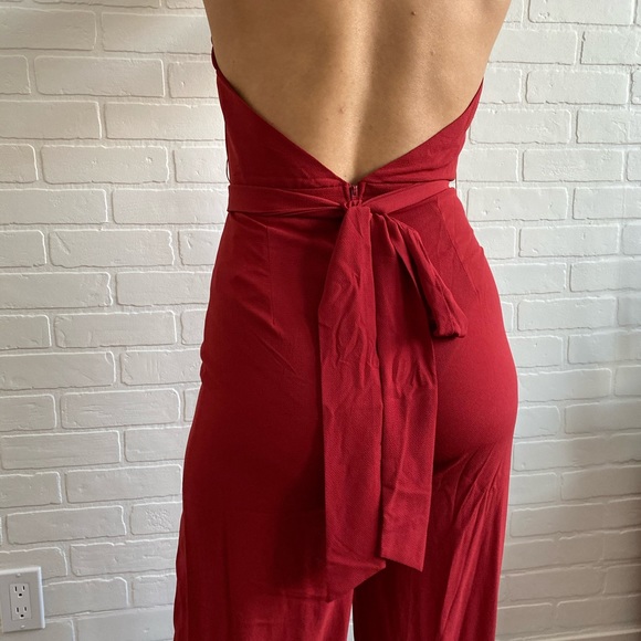 NWT Rust halter top jumpsuit - Picture 3 of 11